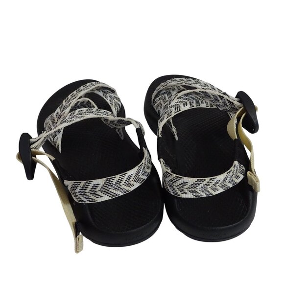 Chaco Z2 Women Classic Sandals Size 6 Black Cream Strappy Toe Loop Hiking Wear - Picture 4 of 7